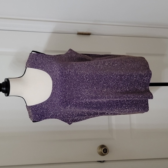 Carolyn Strauss Size 1X Purple and Gold Cardigan Set, Excellent Used Condition - Picture 2 of 16